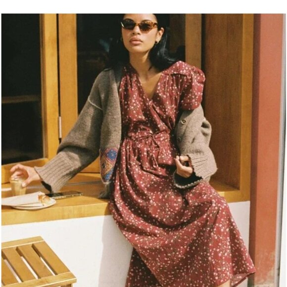 Dawn Dress in Rouge Rosette - Picture 2 of 6